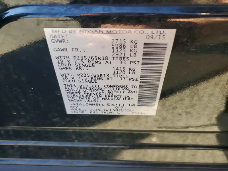 2015 INFINITI QX60 BASE  