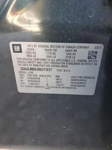 2017 GMC TERRAIN SLE  