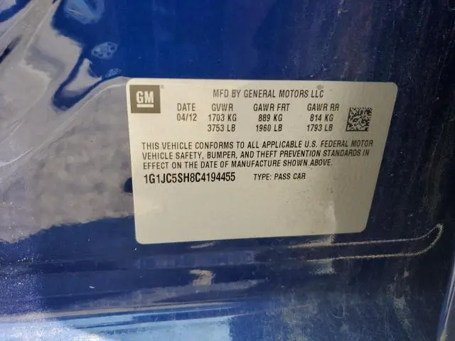 2012 CHEVROLET SONIC LT  