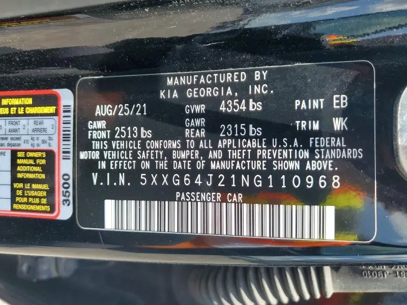 2022 KIA K5 GT LINE  