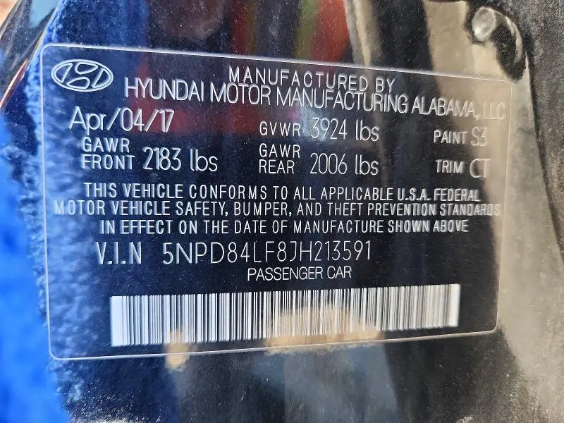 2018 HYUNDAI ELANTRA SEL  