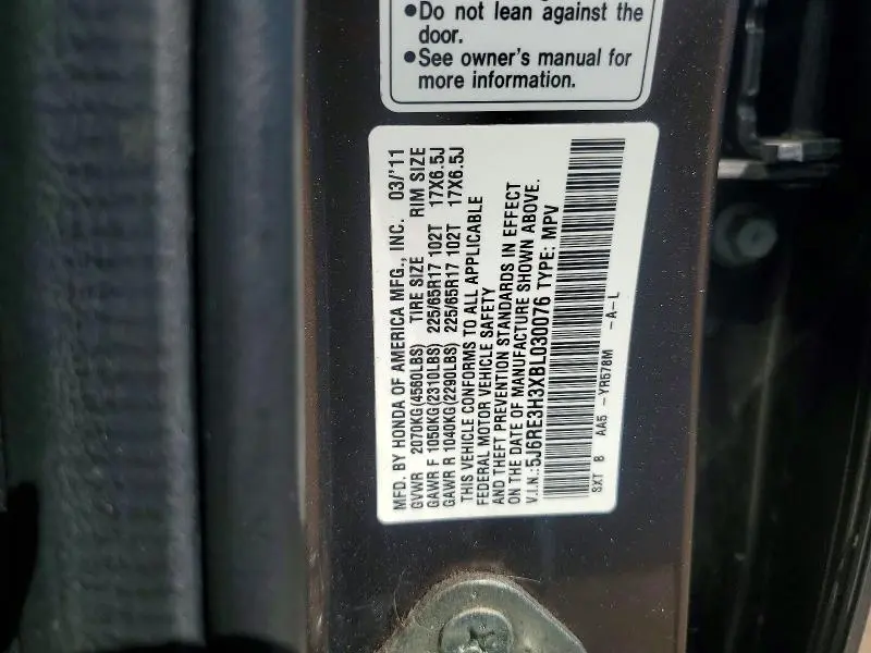 2011 HONDA CR-V LX  