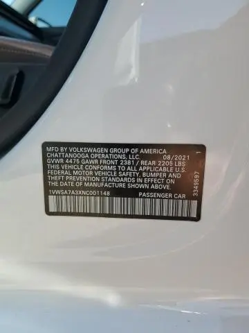 2022 VOLKSWAGEN PASSAT SE  