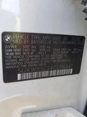 2012 BMW X3 XDRIVE28I  