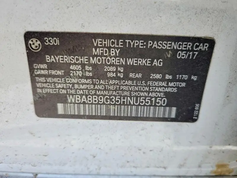 2017 BMW 330 I  