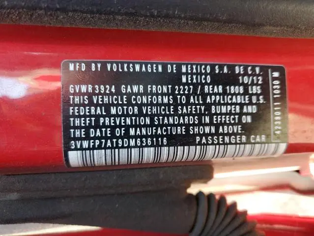 2013 VOLKSWAGEN BEETLE   