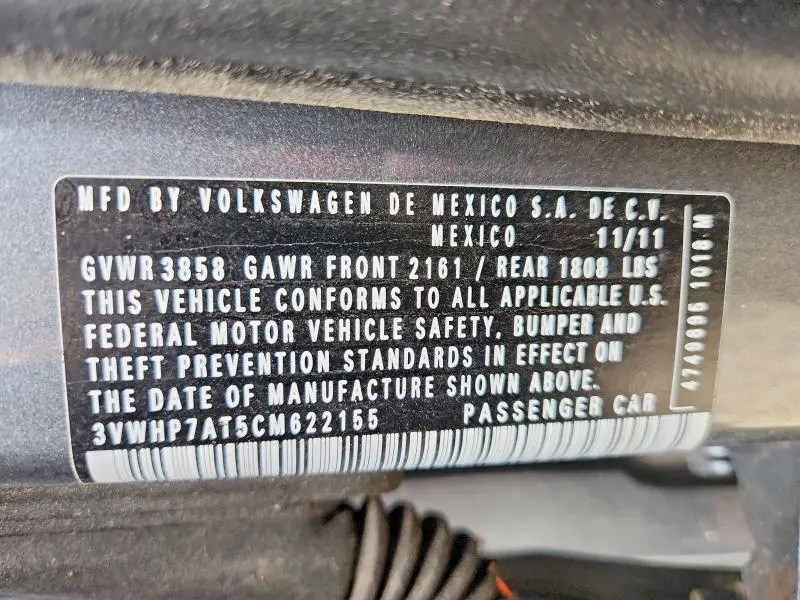 2012 VOLKSWAGEN BEETLE   