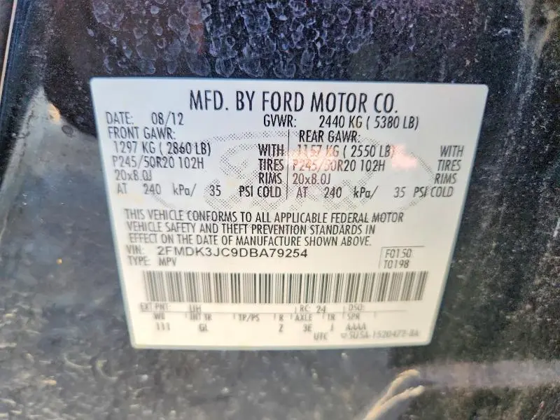 2013 FORD EDGE SEL  