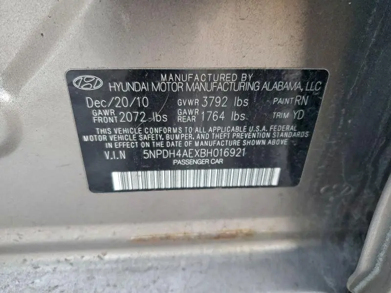 2011 HYUNDAI ELANTRA GLS  