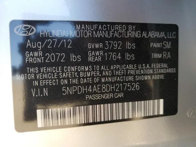 2013 HYUNDAI ELANTRA GLS  