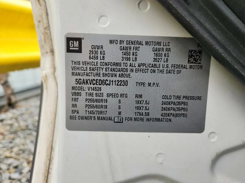 2012 BUICK ENCLAVE   