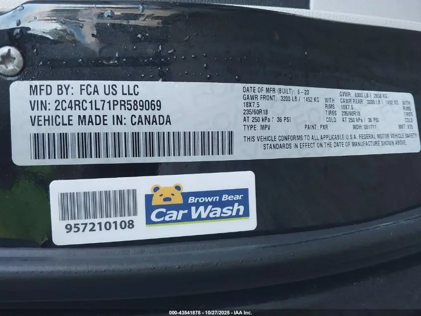 2023 CHRYSLER PACIFICA HYBRID TOURING L