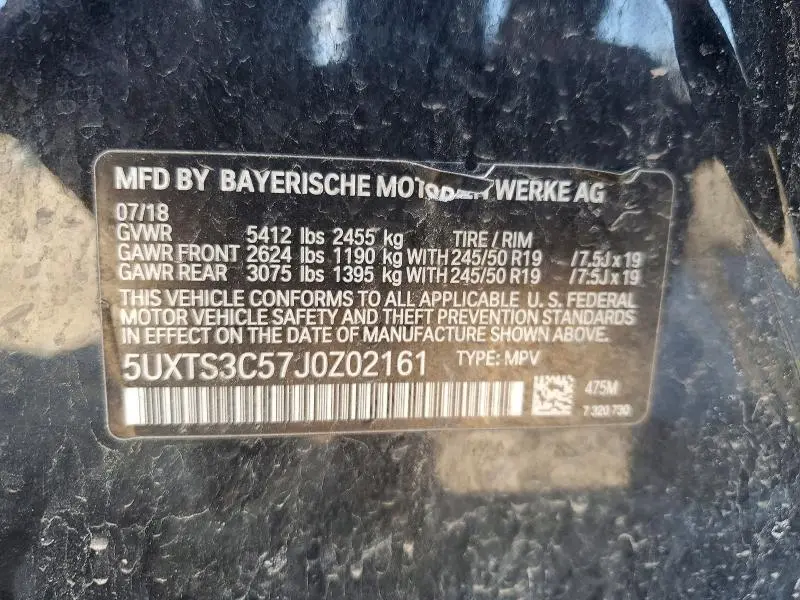 2018 BMW X3 XDRIVEM40I  