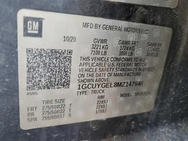 2021 CHEVROLET SILVERADO K1500 LTZ  