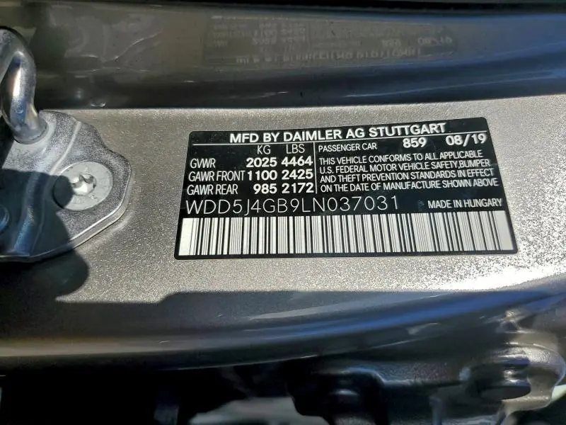 2020 MERCEDES-BENZ CLA 250  