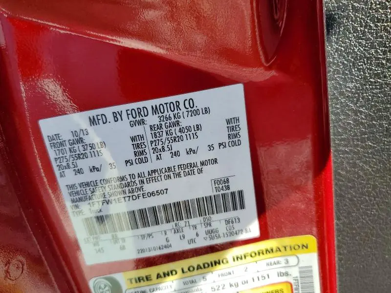 2013 FORD F150 SUPERCREW  