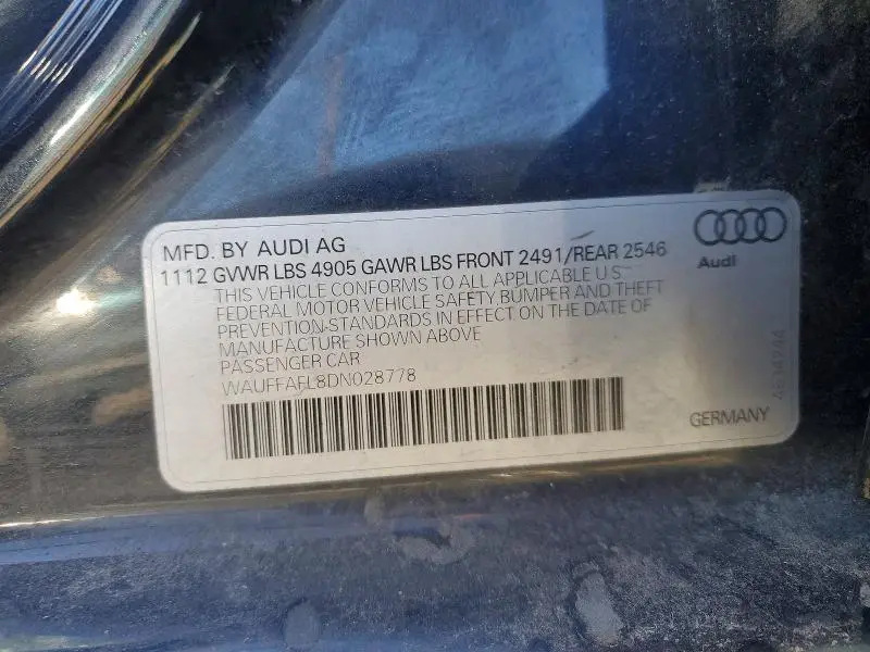 2013 AUDI A4 PREMIUM PLUS  