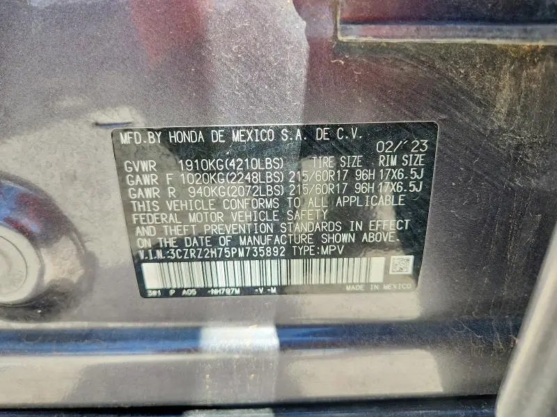2023 HONDA HR-V EXL  