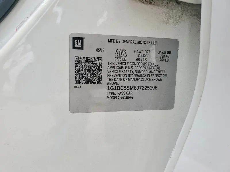 2018 CHEVROLET CRUZE LS  