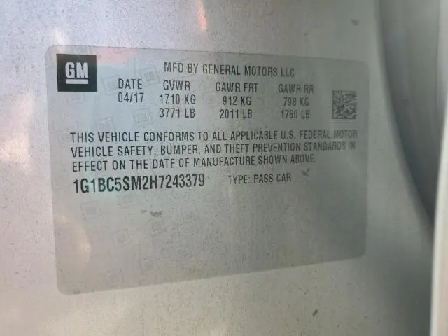 2017 CHEVROLET CRUZE LS  