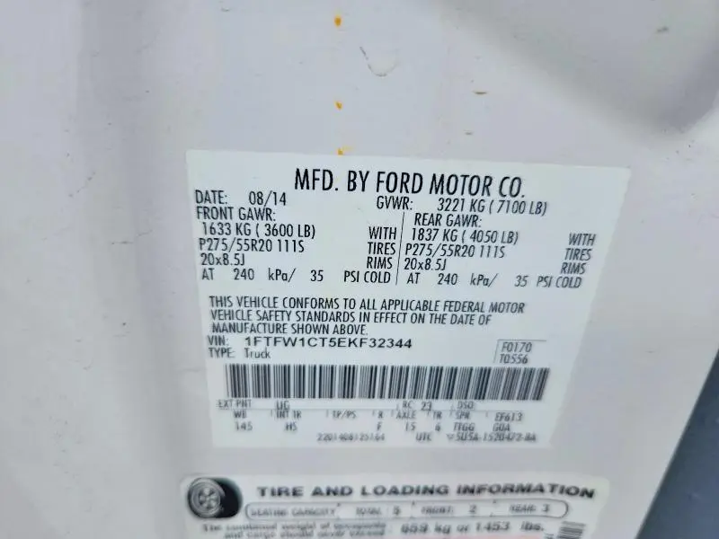 2014 FORD F150 SUPERCREW  