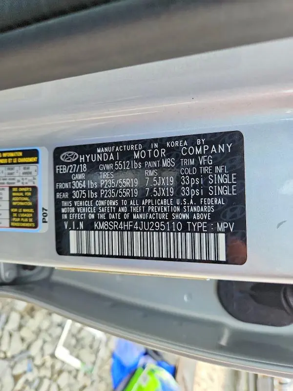 2018 HYUNDAI SANTA FE LIMITED ULTIMATE  