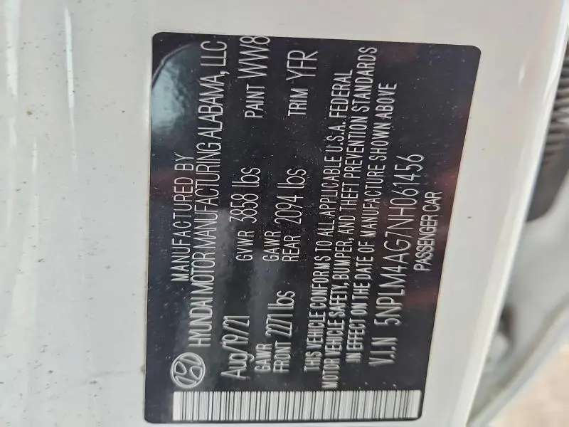 2022 HYUNDAI ELANTRA SEL  