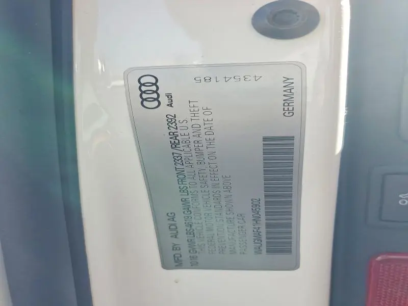 2017 AUDI A4 ULTRA PREMIUM  