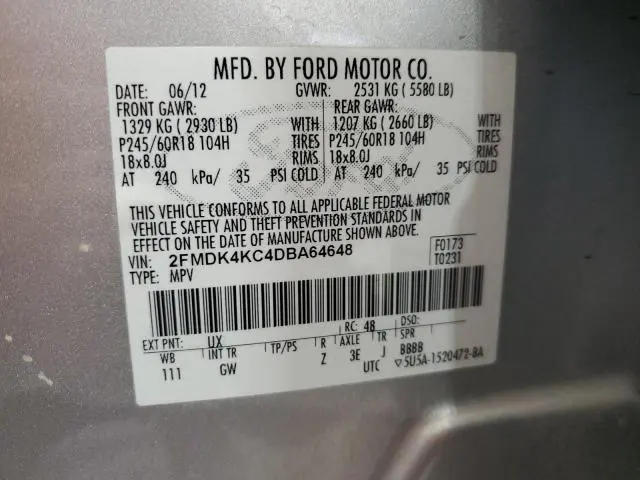 2013 FORD EDGE LIMITED  