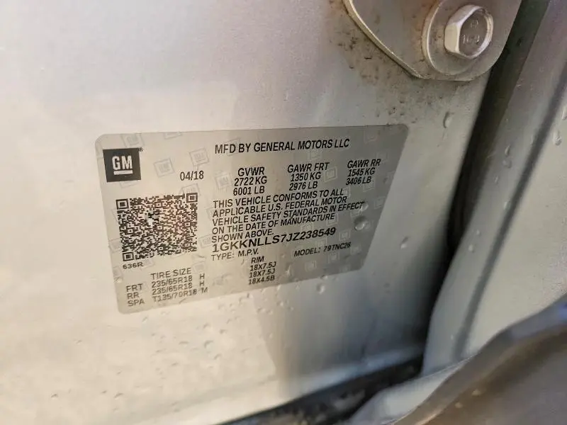2018 GMC ACADIA SLE  