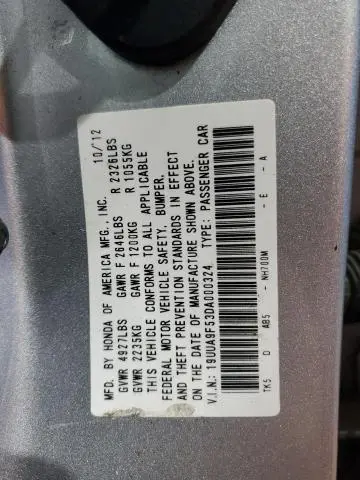 2013 ACURA TL TECH  