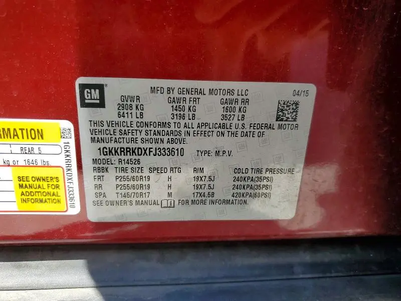 2015 GMC ACADIA SLT-1  