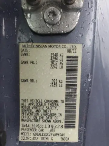 2012 NISSAN ALTIMA S  