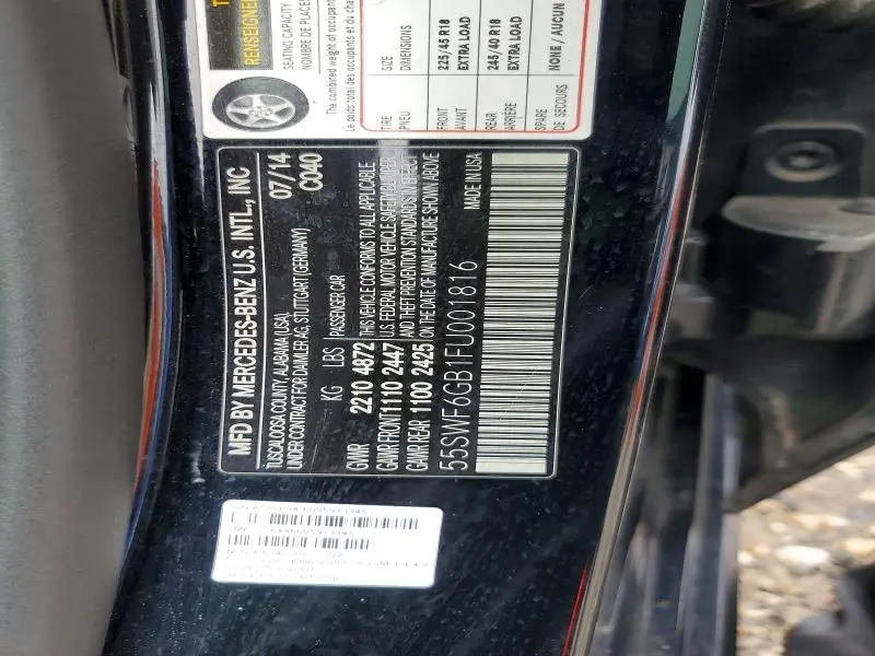 2015 MERCEDES-BENZ C 400 4MATIC  