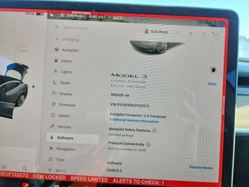 2018 TESLA MODEL 3   