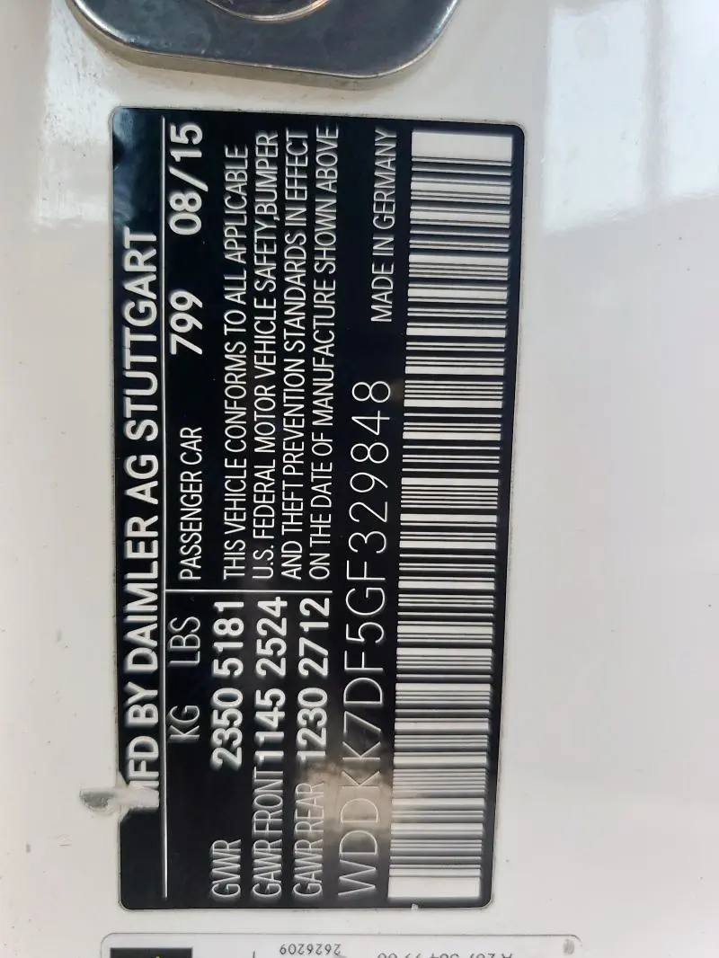 2016 MERCEDES-BENZ E 550  