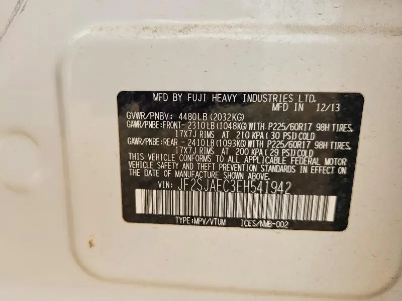 2014 SUBARU FORESTER 2.5I PREMIUM  