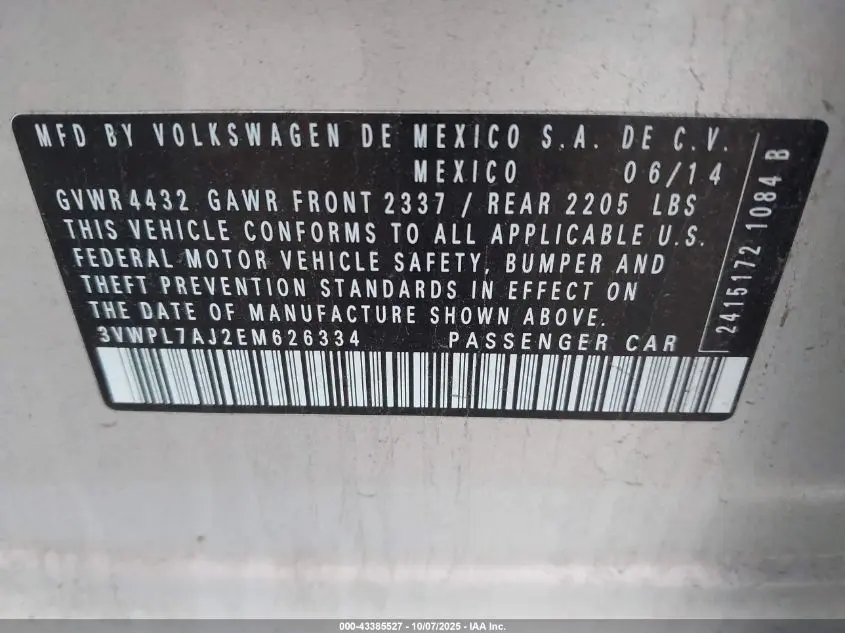 2014 VOLKSWAGEN JETTA SPORTWAGEN 2.0L TDI