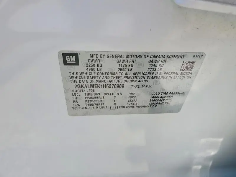 2017 GMC TERRAIN SLE  