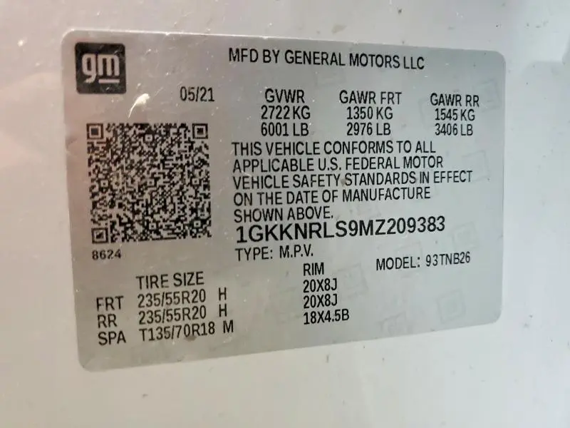 2021 GMC ACADIA SLE  