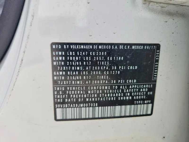 2018 VOLKSWAGEN TIGUAN SE  