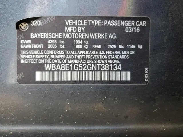 2016 BMW 320 I  