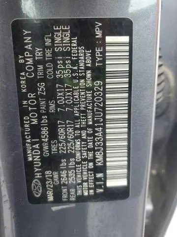 2018 HYUNDAI TUCSON SEL  