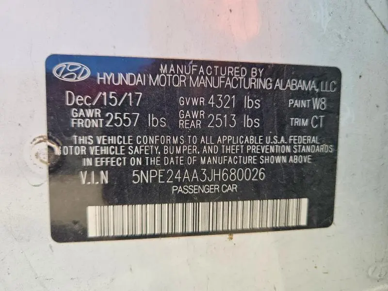 2018 HYUNDAI SONATA ECO  