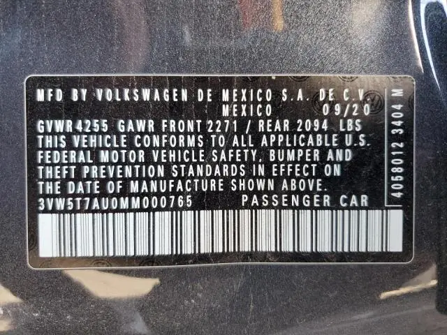 2021 VOLKSWAGEN GTI S  