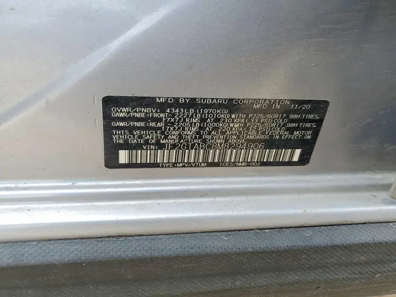 2021 SUBARU CROSSTREK   