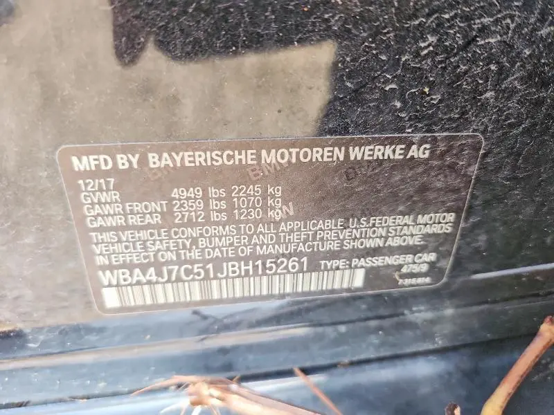 2018 BMW 440XI GRAN COUPE  