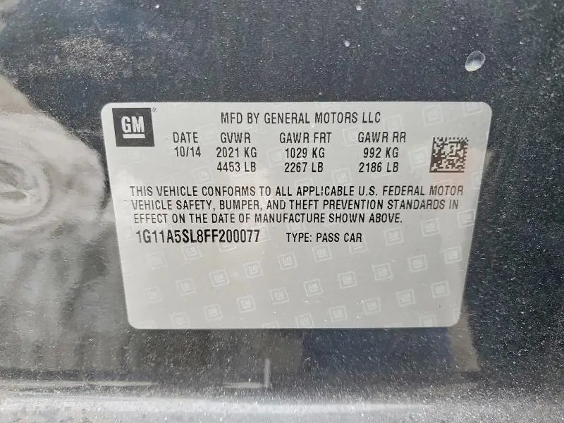 2015 CHEVROLET MALIBU LS  