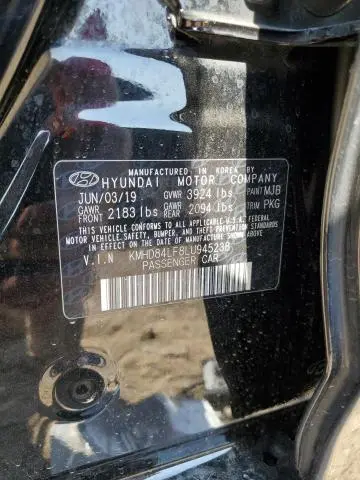 2020 HYUNDAI ELANTRA SEL  