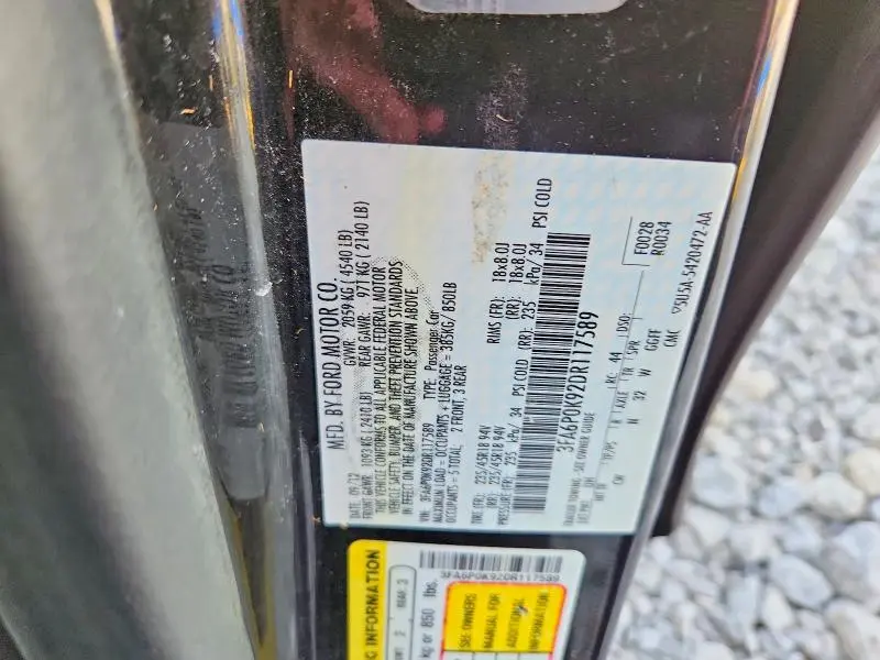 2013 FORD FUSION TITANIUM  